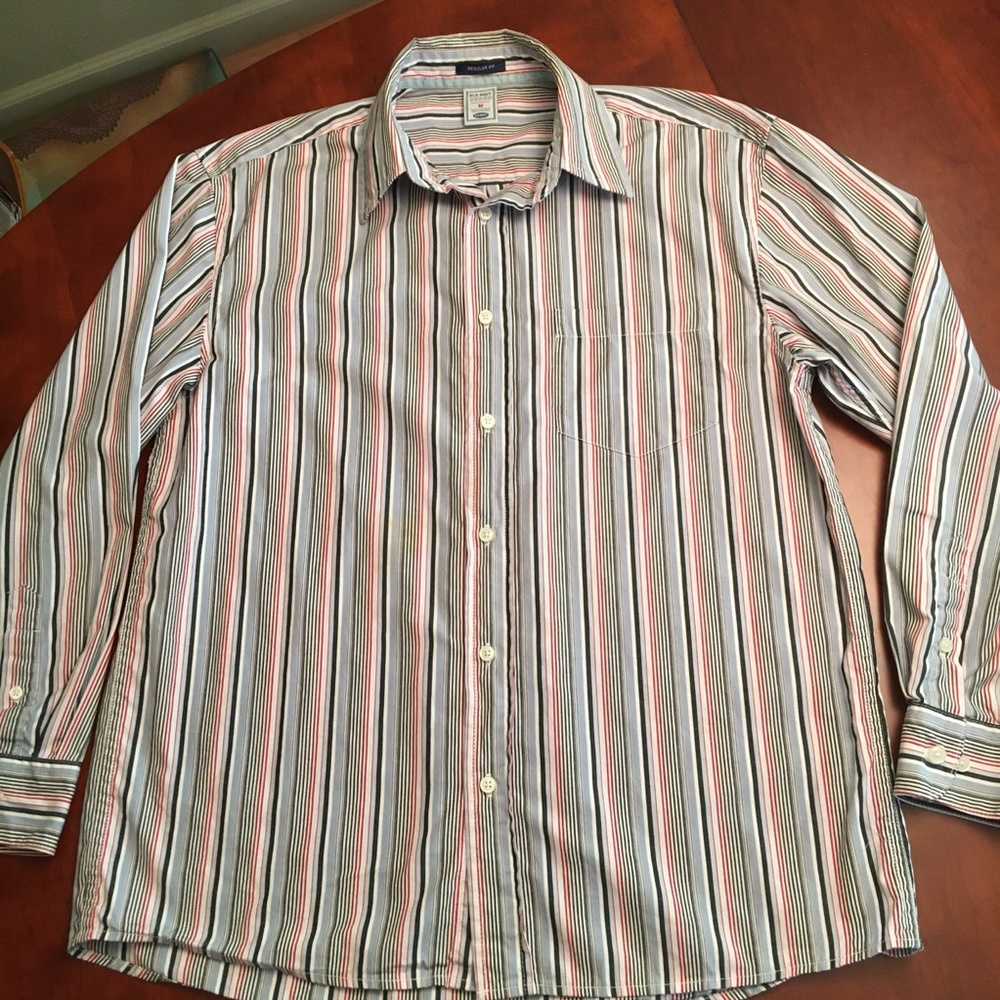 Men’s Old Navy striped long sleeve cotton shirt